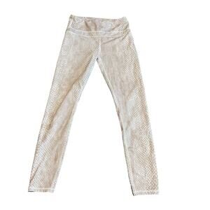 VARLEY Beige Pink Biona Python Leggings Size XS